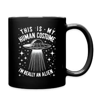Alien UFO Aliens Außerirdischer - Full Colour Mug - black - Right