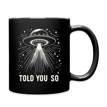 Alien UFO Aliens Außerirdischer - Full Colour Mug - black - Right