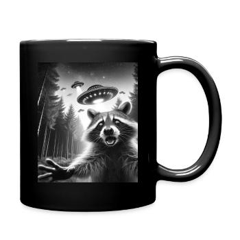 Alien UFO Aliens Außerirdischer - Tasse einfarbig - Schwarz - Rechts
