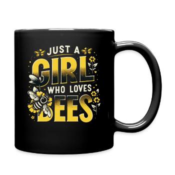 Honigbiene Imker Bienen Biene - Tasse einfarbig - Schwarz - Rechts
