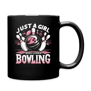 Bowling Bowler Pin Ball Bowling Ball - Tasse einfarbig - Schwarz - Rechts