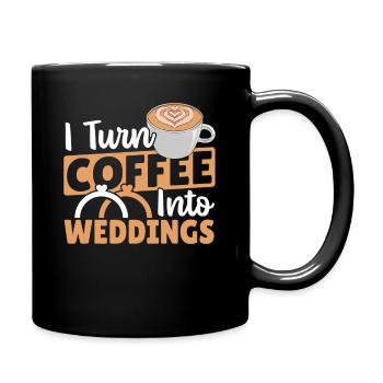 Planification de mariage Je transforme le café en mariage - Mug uni - noir - Droite