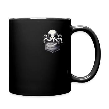 Octopus Octopus Octopus Cuttlefish Animal - Full Colour Mug - black - Right
