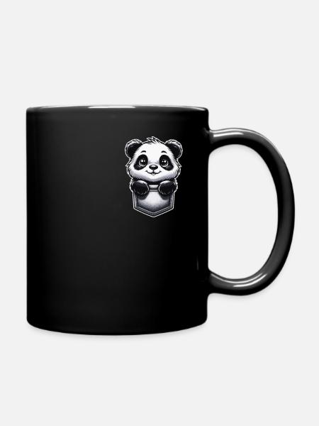 Pandabär Panda Tier Pandas - Tasse einfarbig - Schwarz