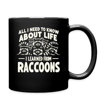 Raton laveur - Mug uni - noir - Droite