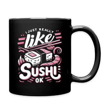 Sushi Japanisches Essen Maki Sushi Kawaii - Tasse einfarbig - Schwarz - Rechts