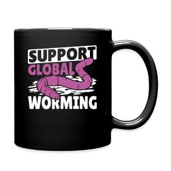 Soutien mondial à l’agriculture vermifuge - Mug uni - noir - Droite