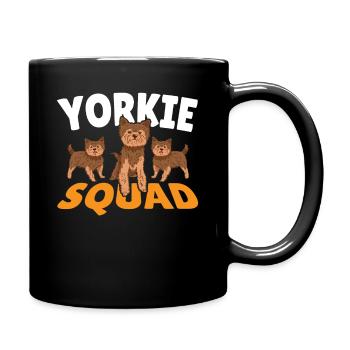 Yorkie Squad Yorkshire Terrier Dog - Full Colour Mug - black - Right