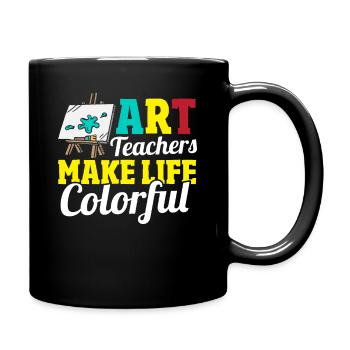 School Teacher Art Lover Art Education Art - Full Colour Mug - black - Right
