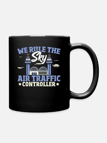 Tour de contrôle piste avion contrôleur de la circulation aérienne costume - Mug uni - noir