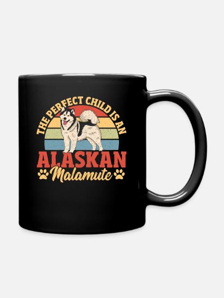 Chien de traîneau Alaskan Malamute Fan Alaskan - Mug uni - noir