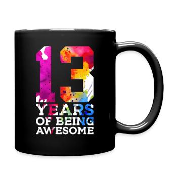 13 ANS D’ÊTRE GÉNIAL 13E ANNIVERSAIRE - Mug uni - noir - Droite