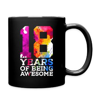 18 ANS D’ÊTRE GÉNIAL 18E ANNIVERSAIRE - Mug uni - noir - Droite