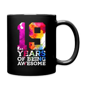 19 ANS D’ÊTRE GÉNIAL 19E ANNIVERSAIRE - Mug uni - noir - Droite