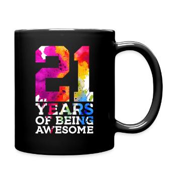 21 ANS D’ÊTRE GÉNIAL 21E ANNIVERSAIRE - Mug uni - noir - Droite