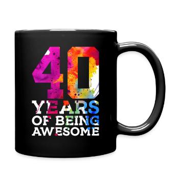 40 ANS D’ÊTRE GÉNIAL 40E ANNIVERSAIRE - Mug uni - noir - Droite