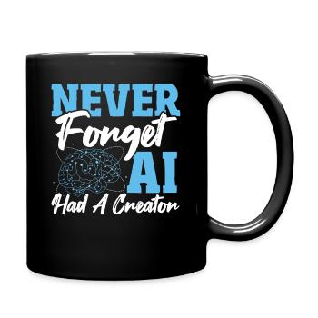 Roboter AI Informatiker AI Maschinelles Lernen - Tasse einfarbig - Schwarz - Rechts