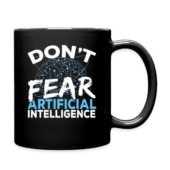 Digital Brain AI Deep Learning Neuronales - Tasse einfarbig - Schwarz - Rechts