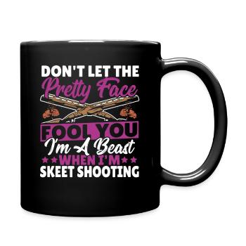 Clay Bird Hunter Sports Skeet Shooting Skeet - Full Colour Mug - black - Right