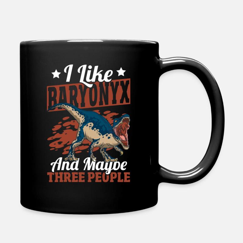 Paläontologie Dinosaurier Dino Raubtier Baryonyx - Tasse einfarbig - Schwarz
