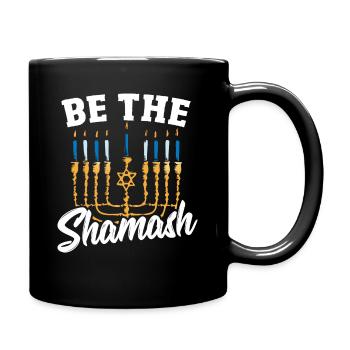 Festival Of Lights Eight Nights And Days Menorah - Full Colour Mug - black - Right