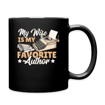 Journalist Schreiben Bücherwurm Romanautor - Tasse einfarbig - Schwarz - Rechts