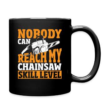 Woodworking Powered Saw Chain Saw - Full Colour Mug - black - Right