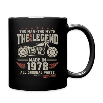 1978 Vintage homme mythe légende moto - Mug uni - noir - Droite