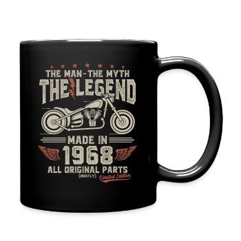 1968 Vintage Man Myth Legend Motorcycle - Full Colour Mug - black - Right