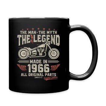 1966 Vintage homme mythe légende moto - Mug uni - noir - Droite