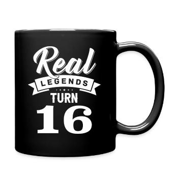 De vraies légendes ont 16 ans, 16 ans - Mug uni - noir - Droite
