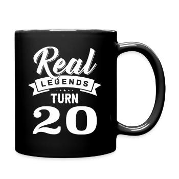 De vraies légendes ont 20 ans, 20 ans - Mug uni - noir - Droite