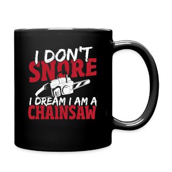 Bûcheron Woodland tronçonneuse tronçonneuse dessin - Mug uni - noir - Droite