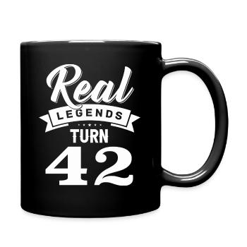 Real Legends fête ses 42 ans, 42 ans - Mug uni - noir - Droite