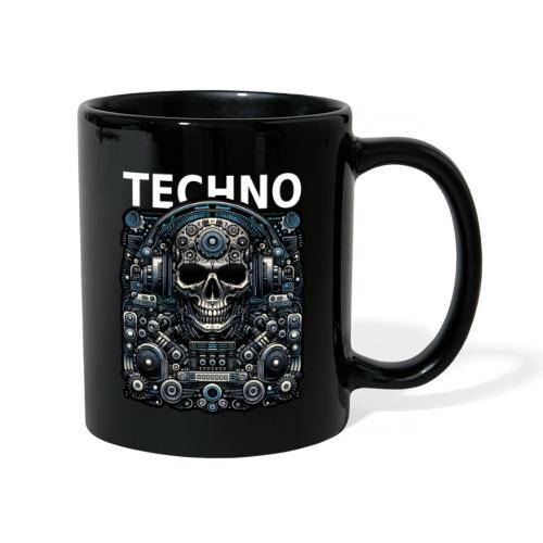 Techno Skull art - Tasse einfarbig