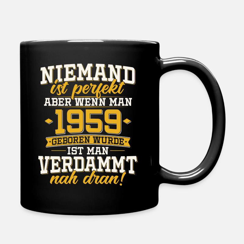 1959 Jahrgang geboren Geburtstag Geschenk - Tasse einfarbig - Schwarz