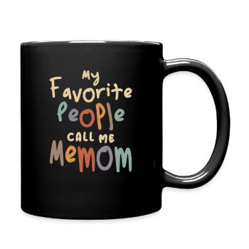 Mes personnes préférées m’appellent Memom - Grand-mère - Mug uni - noir - Droite