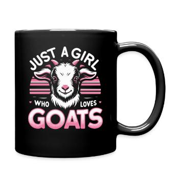 Ziege Ziegen Tier Goat - Tasse einfarbig - Schwarz - Rechts