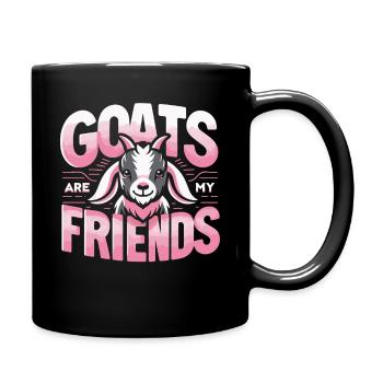 Ziege Ziegen Tier Goat - Tasse einfarbig - Schwarz - Rechts