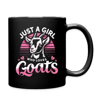 Ziege Ziegen Tier Goat - Tasse einfarbig - Schwarz - Rechts