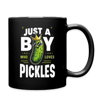 Cucumber Pickle Pickle Food Dill - Full Colour Mug - black - Right
