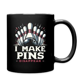 Bowling Bowler Pin Ball Bowling Ball - Tasse einfarbig - Schwarz - Rechts