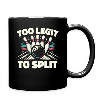 Bowling Bowler Pin Ball Bowling Ball - Tasse einfarbig - Schwarz - Rechts