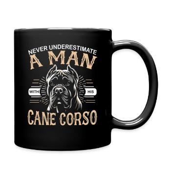 Cane Corso Dog - Full Colour Mug - black - Right