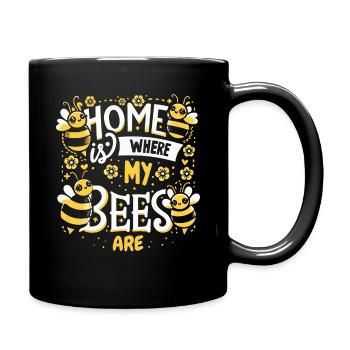 Honigbiene Imker Bienen Biene - Tasse einfarbig - Schwarz - Rechts