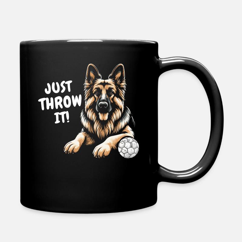 Deutscher Schäferhund Hund Malinois - Tasse einfarbig - Schwarz