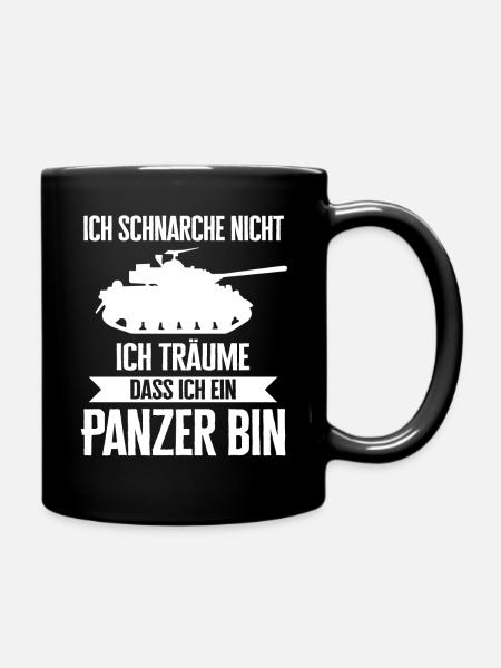 Panzer Kampfpanzer Panzerkampfwagen Panzerfahrer - Tasse einfarbig - Schwarz
