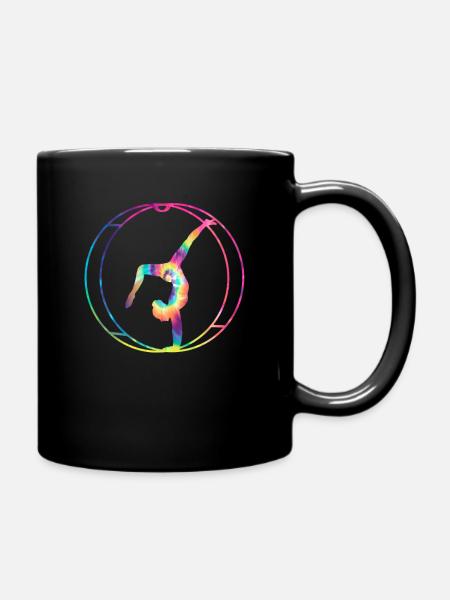 Rhönrad Turnen Gymnastik Rhönräder Wheel - Tasse einfarbig - Schwarz