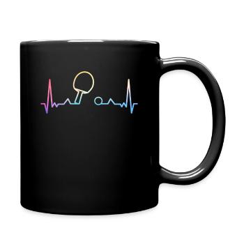 Tischtennis Tischtennisspieler - Tasse einfarbig - Schwarz - Rechts