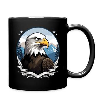 Weißkopfseeadler - Tasse einfarbig - Schwarz - Rechts